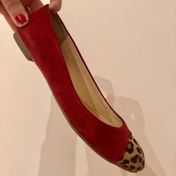 Guess red velvet leopard toe - Picture 3 of 4